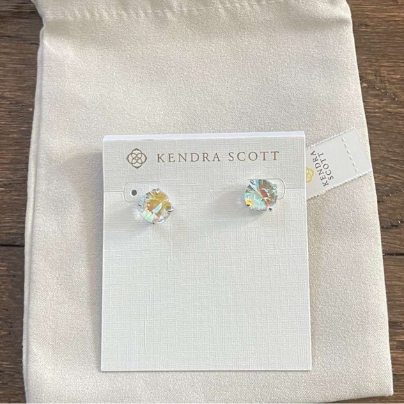 Kendra Scott-Jolie Stud Dichroic glass/silver earrings-NWT - Picture 9 of 10